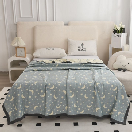 91家纺网 家纺一手货源 找家纺 （总）鸣升家纺 2025新款a类全棉三层纱多功能毛巾被盖毯床单夏被空调被