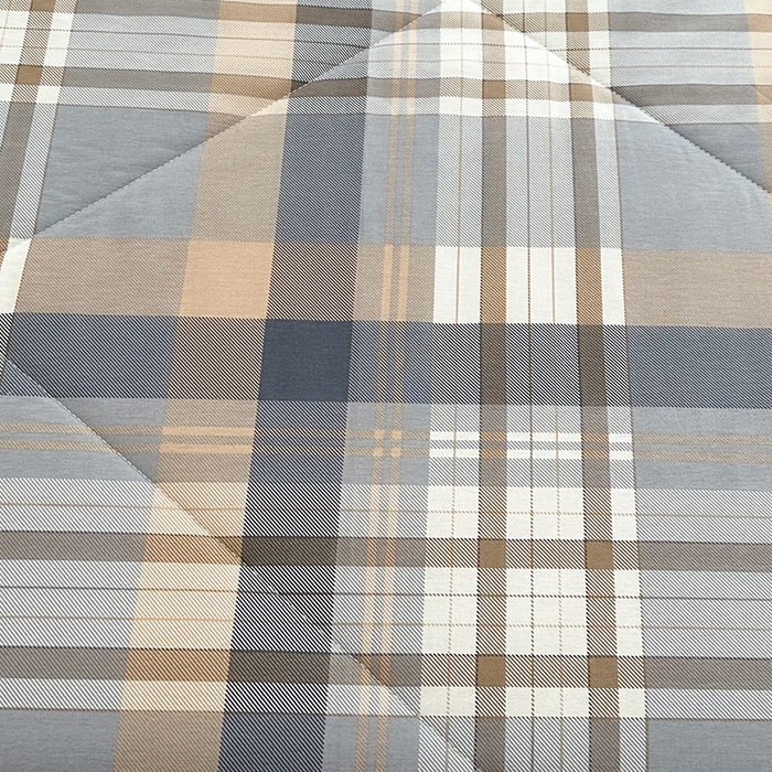 91家纺网 家纺一手货源 找家纺 欧夏家纺 2025新款里外全棉印花夏被100%新疆棉花 咖大格