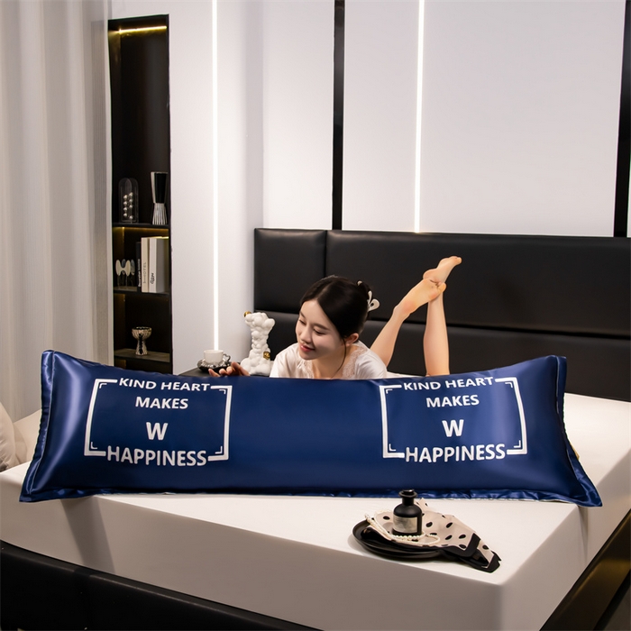 91家纺网 家纺一手货源 找家纺 梦舒羽 2025新款可水洗冰丝双人枕套凉爽情侣枕头套枕芯套 幸福时刻