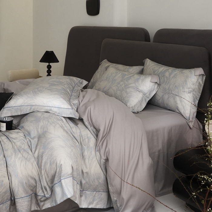 91家纺网 家纺一手货源 找家纺 金奇达2025新款【盛夏流年】-茧养莱赛尔四件套（标准号全网控价（折后券后）不低于258元） 圣戈尔