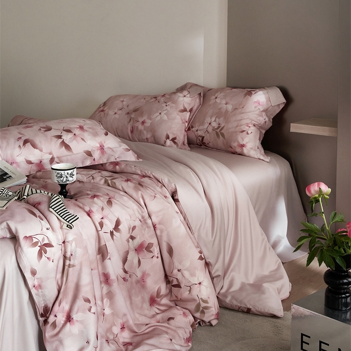 91家纺网 家纺一手货源 找家纺 金奇达2025新款【艺术花卉】-茧养莱赛尔四件套（标准号全网控价（折后券后）不低于228元） 娜塔莎