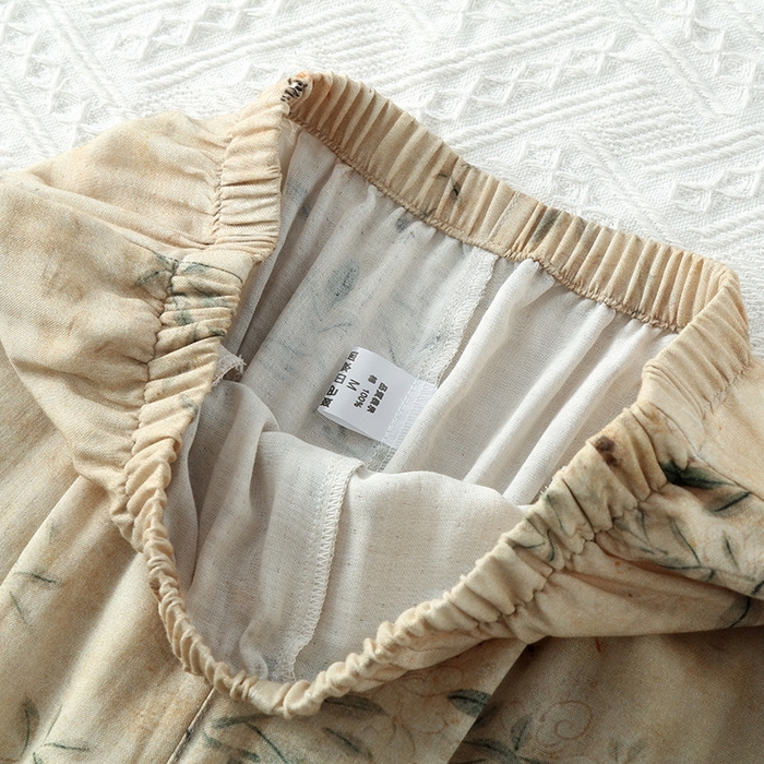 91家纺网 家纺一手货源 找家纺 洛兰沙家居馆【只代发】【只代发】 2025新款国风竹纤维鸟语花香春夏女睡衣大码长袖长裤自带凉感休闲套装 ls1303