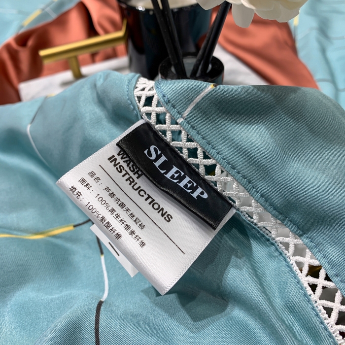 91家纺网 家纺一手货源 找家纺 棉生活家纺 2025新款春夏莫代尔天丝夏被 卡洛特-绿