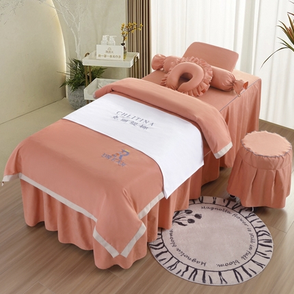 91家纺网 家纺一手货源 找家纺 （总）千姿坊美 容床罩 2025新款美 容床罩冬被蜜桃绒刺绣四件套