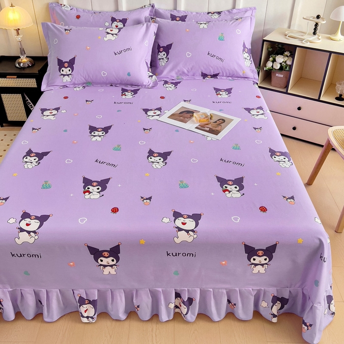 91家纺网 家纺一手货源 找家纺 情煊家纺 2025新款全棉花边款枕套 库洛米