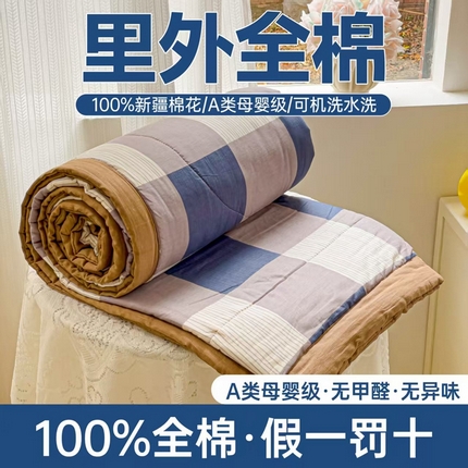 91家纺网 家纺一手货源 找家纺 （总）初相识被业 2025新款里外全棉夏被棉花夏被四件套印花夏凉被空调被