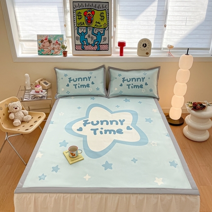 91家纺网 家纺一手货源 找家纺 （总）川悦生活 2025新款大版凉感冰丝席三件套