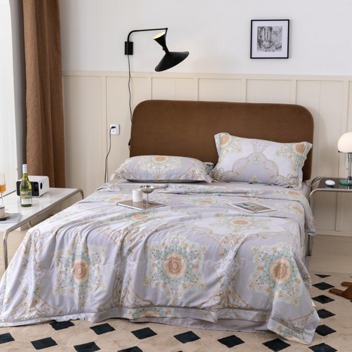 91家纺网 家纺一手货源 找家纺 棉生活家纺 2025新款春夏莫代尔天丝夏被 爱德堡