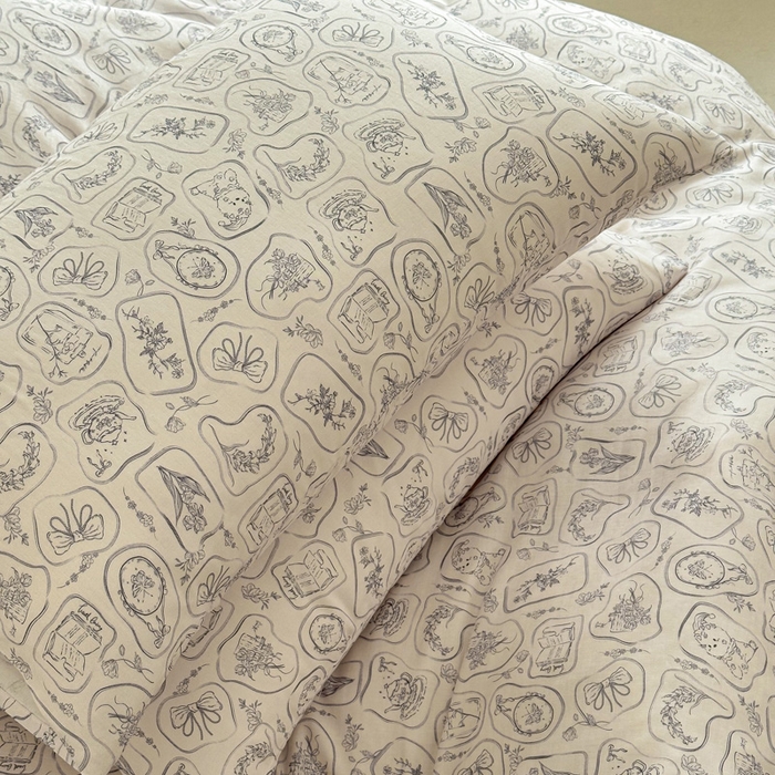 91家纺网 家纺一手货源 找家纺 塞纳 2026新款.全棉有氧双层纱四件套-场景二-浪漫主义-兰