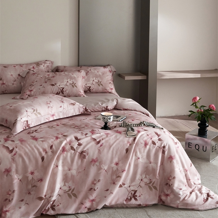 91家纺网 家纺一手货源 找家纺 金奇达2025新款【艺术花卉】-茧养莱赛尔四件套（标准号全网控价（折后券后）不低于228元） 娜塔莎