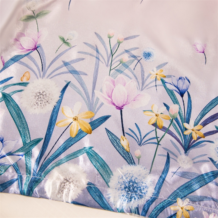 91家纺网 家纺一手货源 找家纺 梦舒羽 2025新款可水洗冰丝双人枕套凉爽情侣枕头套枕芯套 迷雾