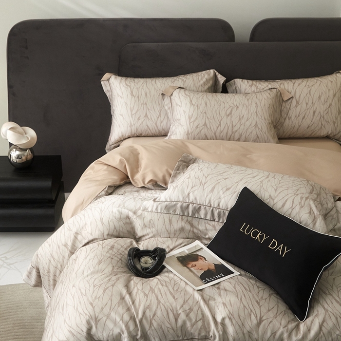 91家纺网 家纺一手货源 找家纺 金奇达2025新款【盛夏流年】-茧养莱赛尔四件套（标准号全网控价（折后券后）不低于258元） 梵高-贝拉金