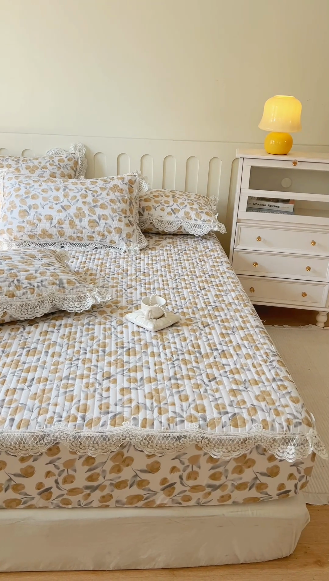 91家纺网 家纺一手货源 找家纺 麒豆豆 2025新款天丝印花床笠 薇拉