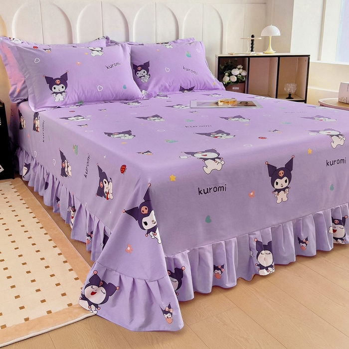 91家纺网 家纺一手货源 找家纺 情煊家纺 2025新款全棉花边款枕套 库洛米