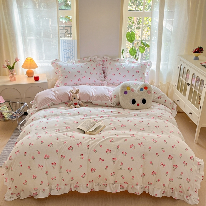 91家纺网 家纺一手货源 找家纺 （总）雨帆家纺2025新款水洗棉印花四件套