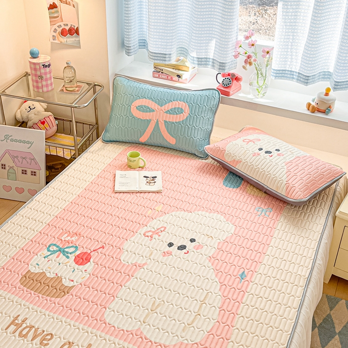 91家纺网 家纺一手货源 找家纺 川悦生活 2025新款大阪凉感丝凉席 莫妮恰