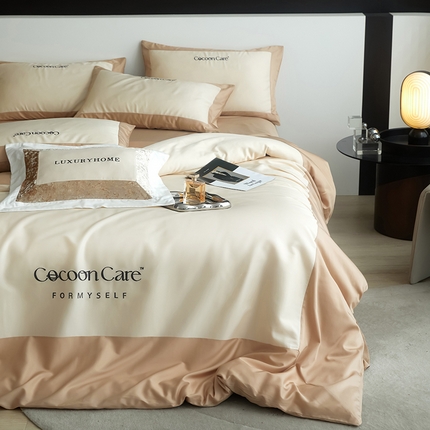 金奇达2025新款【洛伊】-茧养莱赛尔四件套（标准号全网控价（折后券后）不低于258元） 洛伊-可可棕