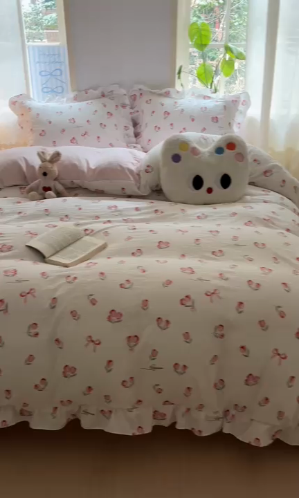 91家纺网 家纺一手货源 找家纺 （总）雨帆家纺2025新款水洗棉印花四件套