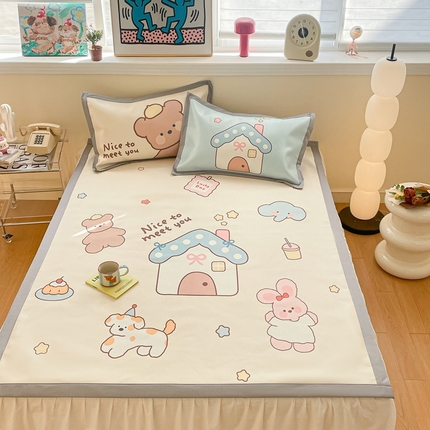 91家纺网 家纺一手货源 找家纺 （总）川悦生活 2025新款大版凉感冰丝席三件套