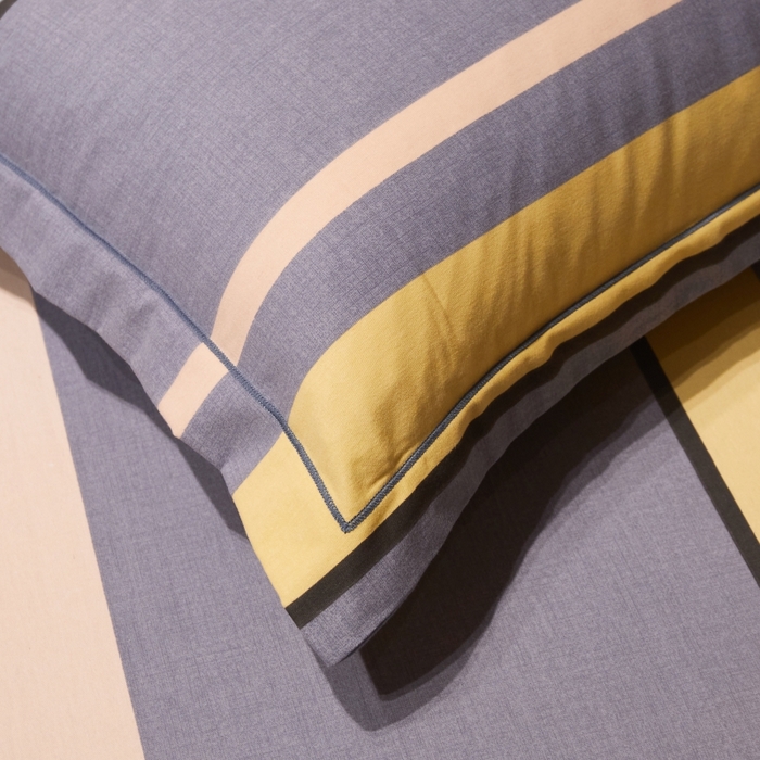 91家纺网 家纺一手货源 找家纺 简约家纺 2025新款全棉磨毛印花单品枕套 致青春灰