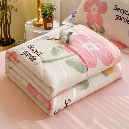 91家纺网 家纺一手货源 找家纺 （总）欧夏家纺 2025新款里外全棉印花夏被100%新疆棉花夏凉被空调被直播供货