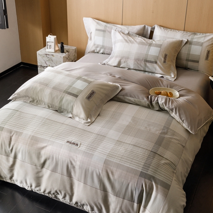 91家纺网 家纺一手货源 找家纺 金奇达2025新款【洛米奥】-轻氧水光天丝棉四件套（标准号全网控价（折后券后）不低于288元） 洛米奥-绿咖