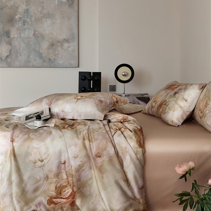 91家纺网 家纺一手货源 找家纺 金奇达2025新款【艺术花卉】-茧养莱赛尔四件套（标准号全网控价（折后券后）不低于228元） 瑞贝卡