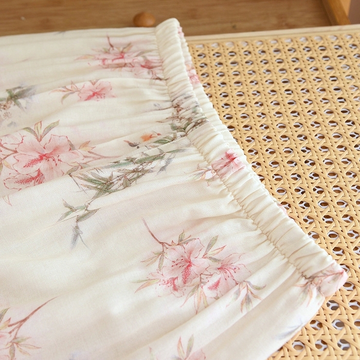 91家纺网 家纺一手货源 找家纺 洛兰沙家居馆【只代发】【只代发】 2025新款国风竹纤维鸟语花香春夏女睡衣大码长袖长裤自带凉感休闲套装 ls1309