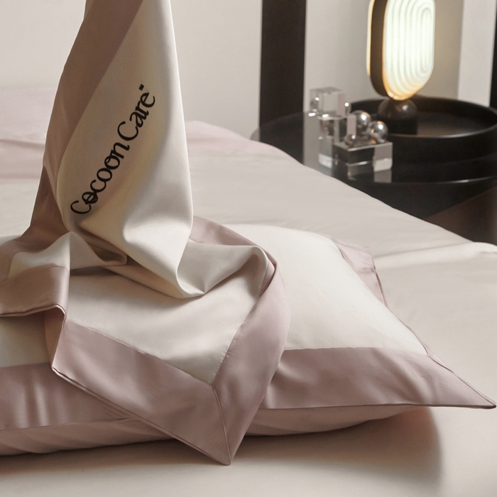 91家纺网 家纺一手货源 找家纺 金奇达2025新款【洛伊】-茧养莱赛尔四件套（标准号全网控价（折后券后）不低于258元） 洛伊-奶昔粉