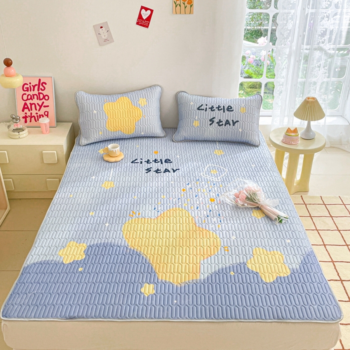 91家纺网 家纺一手货源 找家纺 川悦生活 2025新款大阪凉感丝凉席 星海