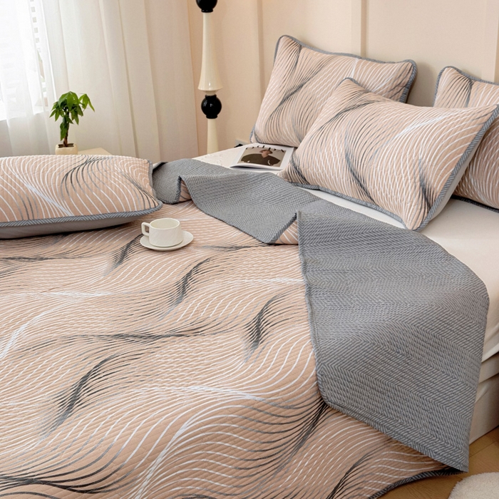 91家纺网 家纺一手货源 找家纺 情煊家纺 2025新款双面全棉夹棉枕套 青春告白