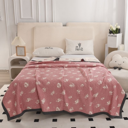 91家纺网 家纺一手货源 找家纺 （总）鸣升家纺 2025新款a类全棉三层纱多功能毛巾被盖毯床单夏被空调被