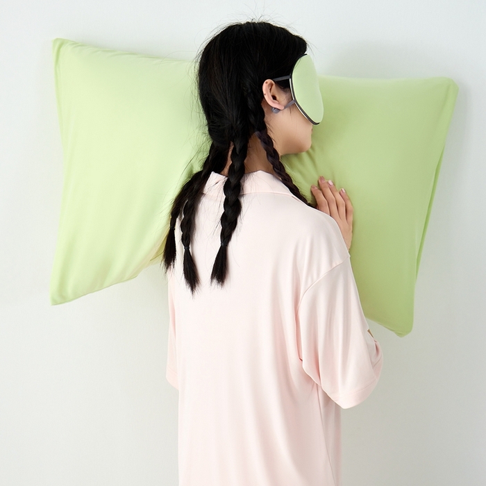 91家纺网 家纺一手货源 找家纺 LADY COCO2025新款coolmate多巴胺色系凉感枕套 枕套-绿