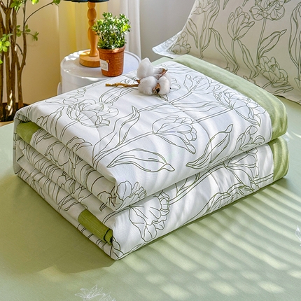 91家纺网 家纺一手货源 找家纺 （总）欧夏家纺 2025新款里外全棉印花夏被100%新疆棉花夏凉被空调被直播供货