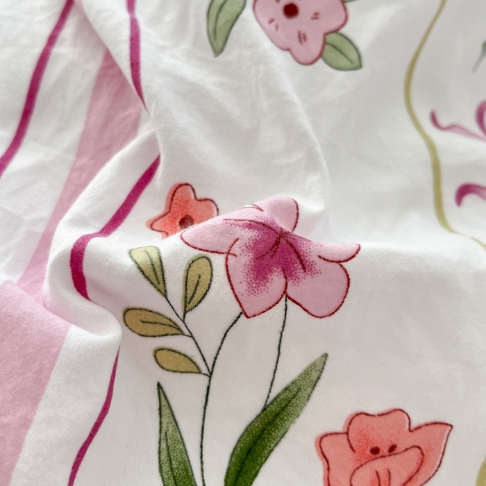 91家纺网 家纺一手货源 找家纺 雨帆家纺2025新款水洗棉印花四件套 繁华似锦