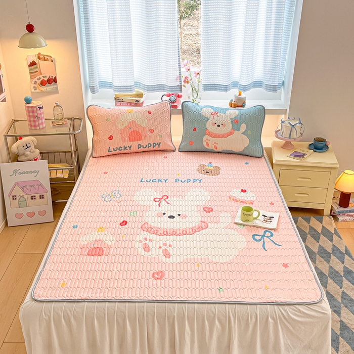 91家纺网 家纺一手货源 找家纺 川悦生活 2025新款大阪凉感丝凉席 蜜心奶团