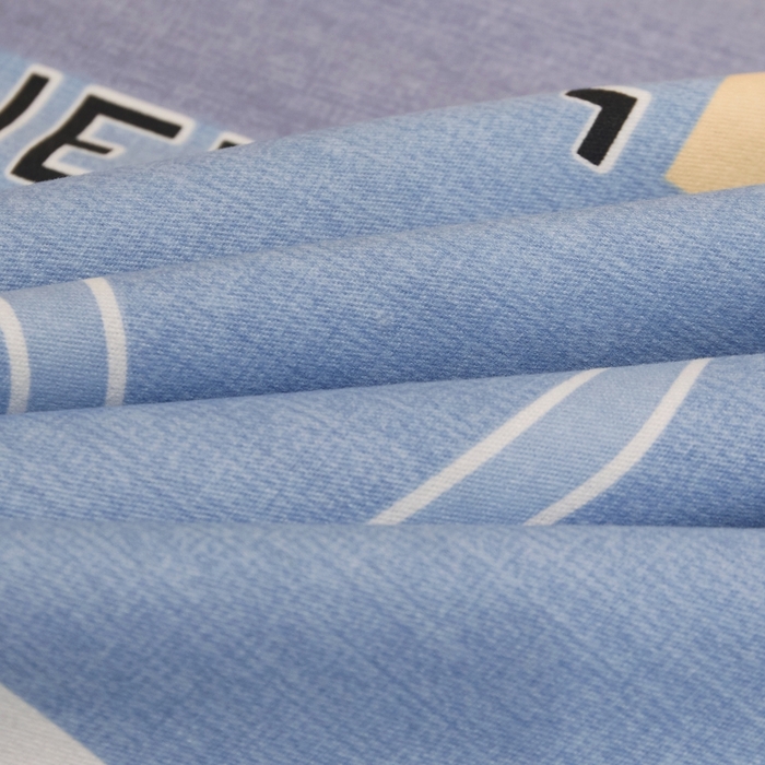 91家纺网 家纺一手货源 找家纺 2025新款全棉磨毛印花单品被套 乐天派灰