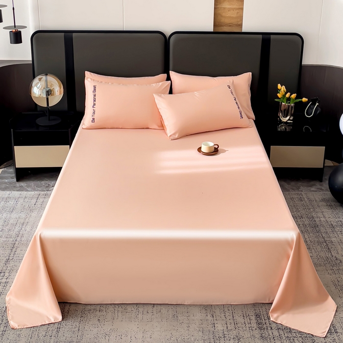 91家纺网 家纺一手货源 找家纺 纽缦家纺 2025新款纯色提花冰丝系列床单单件-单床单 温雅玉