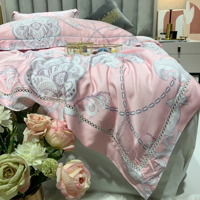 91家纺网 家纺一手货源 找家纺 棉生活家纺 2025新款春夏莫代尔天丝夏被 辉煌时刻-粉