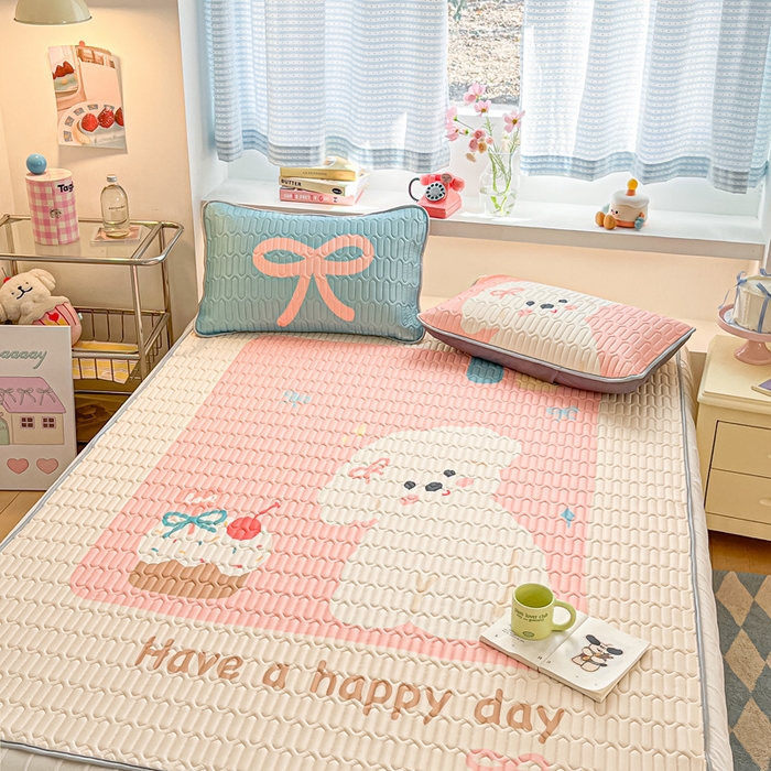 91家纺网 家纺一手货源 找家纺 川悦生活 2025新款大阪凉感丝凉席 莫妮恰