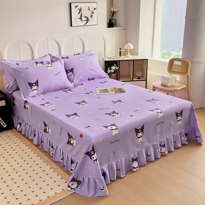 91家纺网 家纺一手货源 找家纺 情煊家纺 2025新款全棉花边款枕套 库洛米