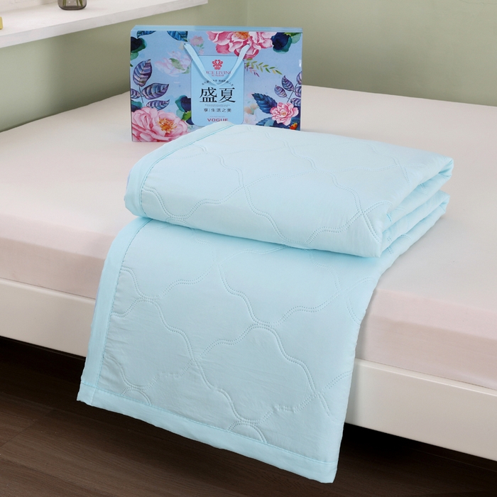 91家纺网 家纺一手货源 找家纺 太阳树家纺 2025水洗棉夏被夏凉被空调被超声波压花礼品直播供应链引流爆款 湖蓝