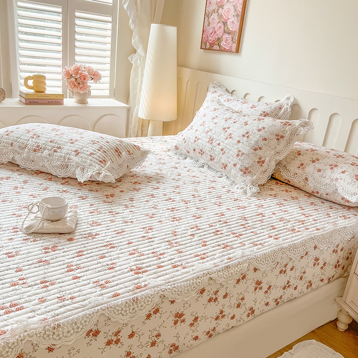 91家纺网 家纺一手货源 找家纺 麒豆豆 2025新款天丝印花床笠 花枝语