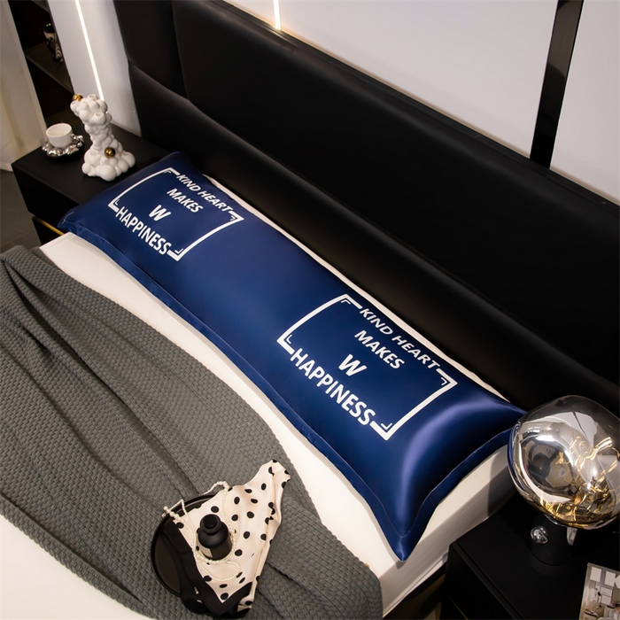 91家纺网 家纺一手货源 找家纺 梦舒羽 2025新款可水洗冰丝双人枕套凉爽情侣枕头套枕芯套 幸福时刻