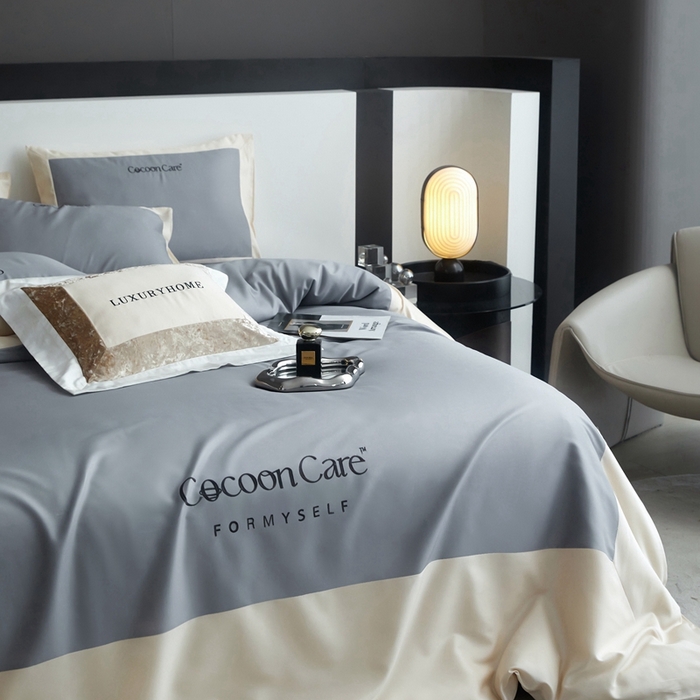 91家纺网 家纺一手货源 找家纺 金奇达2025新款【洛伊】-茧养莱赛尔四件套（标准号全网控价（折后券后）不低于258元） 洛伊-青蓝