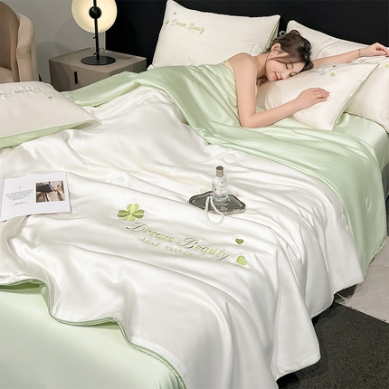 91家纺网 家纺一手货源 找家纺 （总）如一 2025新款麻绳系列水洗冰丝刺绣夏被四件套