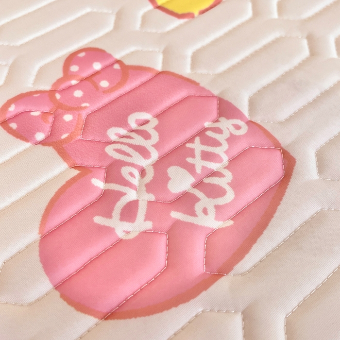 91家纺网 家纺一手货源 找家纺 金爱家 2025新款正版三丽鸥凉感乳胶凉席 美美kt