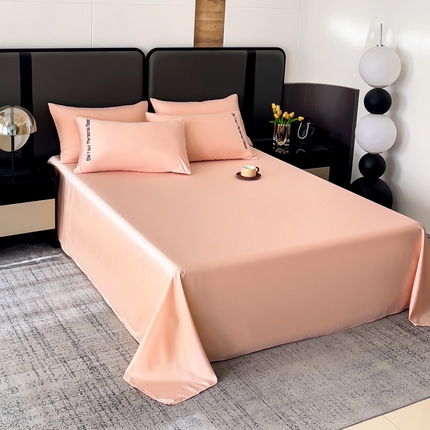 91家纺网 家纺一手货源 找家纺 （总）纽缦家纺 2025新款纯色提花冰丝系列床单单件-单床单