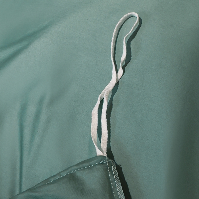 91家纺网 家纺一手货源 找家纺 氧家2025新款60支全棉贡缎纯色四件套 松石绿