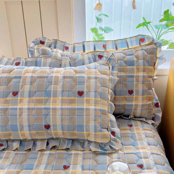 91家纺网 家纺一手货源 找家纺 情煊家纺 2025新款全棉印花小清新夹棉枕套 律动